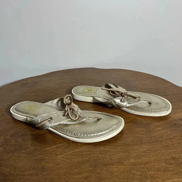 Sperry Top Sider Gold Sandal 6 - Picture 2 of 5